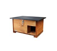 Green Feathers Wooden Eco-Friendly Small Hedgehog House, Hiberation Shelter and Full Wood Floor, Secure Roof