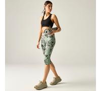 Dare2b Women's Influential II 3/4 Leggings – UV-Protected, Quick-Dry Cycling Pants – Green