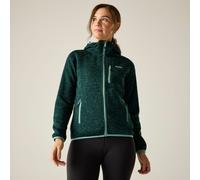 Regatta Women's Newhill Hooded Full Zip Hiking Fleece in Dark Green | Size: 8 Regatta Dark Green 8