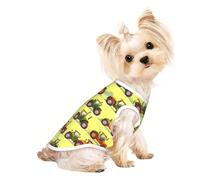 Green Fields Farming Machine Print Dog Lightweight Shirt,Summer Cool Breathable Dog t Shirts,Pet Sleeveless Stretchy Clothes