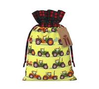 Green Fields Farming Machine Print Gift Reusable Versatile Drawstring Bags Festive Party Favors Family Anniversaries