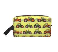 Green Fields Farming Machine Print Storage Bag，Zippered Storage Bags Travel Accessories Essential Toiletries Purse Pouch