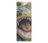 Green Fierce Dinosaur yoga mat set for pilates printed, non slip, yoga towel non slip with bag for carrying tapete para ejercicio 71x26 inches