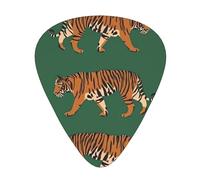 Green Fierce Tiger Acoustic GuitarGuitar Picks 12 Pcs, Electric Guitar Essential Thick And Thin Guitar Plectrums Students 0.46 0.96 0.71 Mm