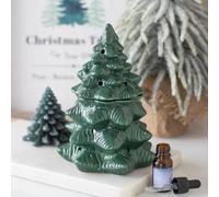 Something Different Green Fir Tree Oil Burner and Wax Warmer, Green