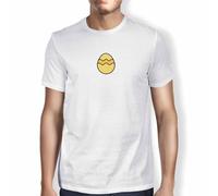 Green Fish, Basic Men's T-Shirt 100% Cotton Regular Fit Digital Icon Printed Size L White, White, L