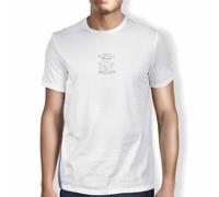 Green Fish, Basic Men's T-Shirt 100% Cotton Regular Fit Digital Icon Printed Size L White, White, L