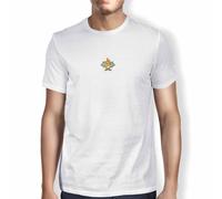 Green Fish, Basic Men's T-Shirt 100% Cotton Regular Fit Digital Icon Printed Size M White, White, M