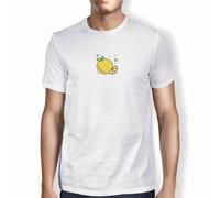 Green Fish, Basic Men's T-Shirt 100% Cotton Regular Fit Digital Icon Printed Size M White, White, M