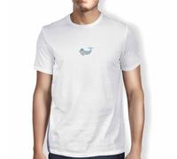 Green Fish, Basic Men's T-Shirt 100% Cotton Regular Fit Digital Icon Printed Size M White, White, M