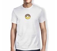 Green Fish, Basic Men's T-Shirt 100% Cotton Regular Fit Digital Icon Printed Size M White, White, M