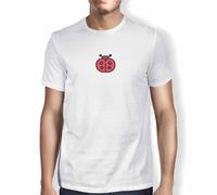 Green Fish, Basic Men's T-Shirt 100% Cotton Regular Fit Digital Icon Printed Size XL White, White, XL