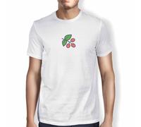 Green Fish, Basic Men's T-Shirt 100% Cotton Regular Fit Digital Icon Printed Size XL White, White, XL