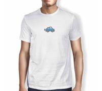 Green Fish, Basic Men's T-Shirt 100% Cotton Regular Fit Digital Icon Printed Size XL White, White, XL