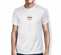 Green Fish, Basic Men's T-Shirt 100% Cotton Regular Fit Digital Icon Printed Size XL White, White, XL