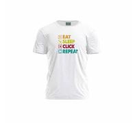 Green Fish, Digitally Printed Men's Basic T-Shirt,%100 Cotton, White, Casual, Men's Tops, Size: XL, White, XL