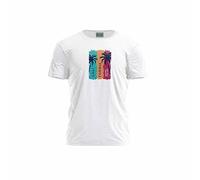 Green Fish, Digitally Printed Men's Basic T-Shirt,%100 Cotton, White, Casual, Men's Tops, Size: XL, White, XL