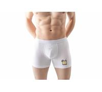 Green Fish Men's FDMBXI-100153 Boxer Briefs, White,