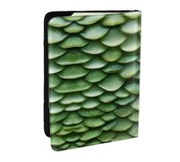 Green Fish Scales Print Passport Holder Cover Wallet Passport Cover, Passport Wallet Case for Cards and Documents