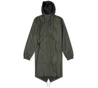 Green Fishtail Parka with Asymmetric Hem - male - Rains - Rain Jackets - Green - XS - Jackets XS
