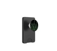 Green Flames and black Aesthetic Background PopSockets PopWallet for MagSafe