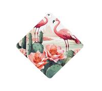 Green Flamingo Rose Flowers Car Air Freshener Hanging, Long Lasting Scented Car Aromatherapy Tablets, Rhombus Fragrance Scented Cards for Vehicles, Bedroom, Wardrobe White-style