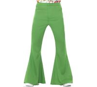 Green Flared Trousers Mens 60s 70s Fancy Dress Retro Disco Costume Accessory