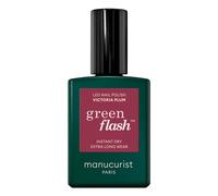 Green Flash Semi-Permanent Nail Polish - 15ml Victoria plum