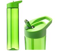 (Green) Flip Straw Water Bottle Slim TRITAN 600ml BPA FREE