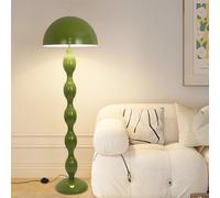 Green Floor Lamp,Vintage Floor Lamps for Living Room,Retro Tall Standing Lamp for Bedroom,Study,Girl's Room,Office,Apartment,Home Decor,Pretty Lamps Floor,Mid Century,Mushroom Lampshade,E27 Bulb Base