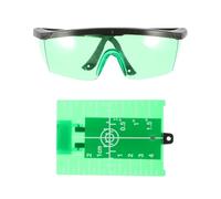 Green Floor Plate Target Board with Stand Magnetic Card for Laser Level | Metric and Imperial Scales, Reflective Film, ABS Construction, Quick Setup for Carpenters, Walls and Bright Sunlight Work