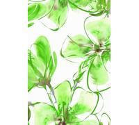 Green Floral Dot Grid Journal: Floral Aesthetic Dotted Dairy Notebook. Great Calligraphy Practice Tool