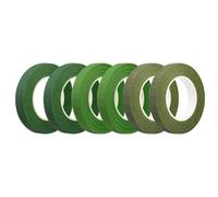 Green Floral Tape, 1/2inch X 180 Yard Bouquet Tape for Flowers, 6 Rolls Wraps for Crafts Projects Arrangement Arts Florist Wedding Women Men