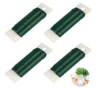 Green Florist Wire 4 Rolls | 0.7mm x 35m Floral Wire for Wreath Making, Craft & Flower Arranging | Wreath Making Supplies