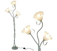 Green Flower Floor Lamp for Living Room,Flower Lamp,3 Light Floor Lamps,Vintage Tall Standing Lamps,Modern Decor Floor Light,Bedroom,Home Office,Girl's Room,Lotus Shape,Pretty Lily,Flexible Gooseneck