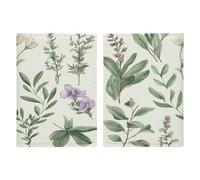 Green Flower Herb Sage Leaves And Branches Passport Holder for Travel PU Leather Passport Cover Wallet Case Waterproof Passports Protector