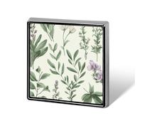 Green Flower Herb Sage Leaves And Branches Square Lapel Pins Backpack Pin Cute Brooch Decoration Brooches for Women Men Fashion Button Badges for Hat Backpacks Purses Jackets Shirt Suit