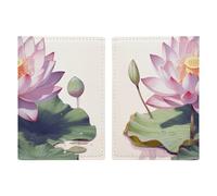 Green Flower Passport Holder Cover PU Leather Waterproof Passport Case Travel Wallet with Credit Card Slots for Women Men, style, 20.3x13.8cm