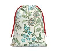 Green Flower. Print Gift Drawstring Bag Reusable Pouch Festive Decor Party Favor Daily Storage Sack