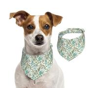 Green Flower. Print Pet Cotton Double Sided Scarf Soft Stylish Winter Wear For Dogs Cats Pets Accessory