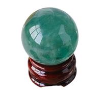 Green Fluorite Crystal Ball Gemstone Sphere Polished Divination Ball Ornaments for Divination Photography Decoration,40~50mm