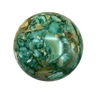 Green Fluorite Root Crysta Ball Crystals Gemstone Sphere Decorative Ball for Divination Fengshui Home Decor Lucky Stone