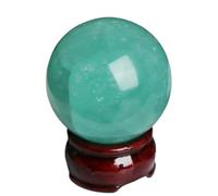 Green Fluorite Sphere Ball Quartz Crystal Sculpture Figurine Minerals Stone Gemstone Home Decoration Ornaments Gifts,80-90mm Gemstone Stone