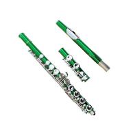 Green Flute 16 Hole Closed Nickel Silver Keys Plus The E Key Obturator Flute Instrument For Students
