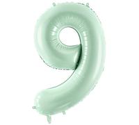 Green Foil Number 9 Balloon - FB230G-9-012 by Funny Balloons Miami LLC