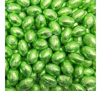 Green Foiled Milk Chocolate Eggs 500g Bag, Pouch
