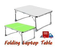 (Green) Folding Camping Table, Aluminium Foldable Portable Picnic Table for Outdoor Indoor Kitchen Garden Party Compact Small BBQ Picnic Table, 60x40x26cm
