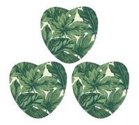 Green Foliage Botanical Car Air Freshener, 3 Pcs Love form Hanging Air Freshener Cards, Long Lasting Fragrance Scented Cards for Car, Home, Office White-style