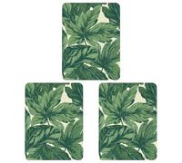 Green Foliage Botanical Car Air Freshener, 3 Pcs Square Hanging Air Freshener Cards, Long Lasting Fragrance Scented Cards for Car, Home, Office Black-style