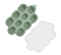 Green Food Freezer Tray, Silicone Ice Cube Mold, Porridge Freezing Container, Food Storage Container for Homemade Meals